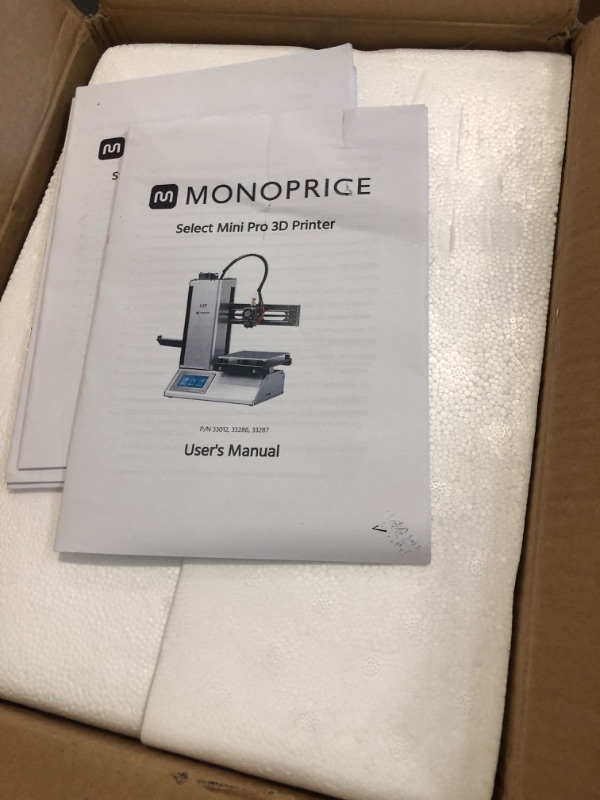 Photo 1 of Monoprice MP Select Mini Pro 3D Printer - Aluminum - Auto Level, Heated Bed, Touch Screen, Wifi (UK Plug)