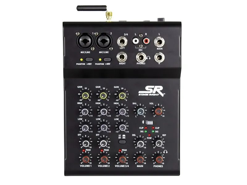 Photo 1 of Stage Right by Monoprice ix4B 4-Channel Live Sound and Recording Mixer with Bluetooth, USB, and Effects