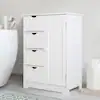 Photo 1 of VEIKOUS
23.6 in. W x 11.8 in. D x 31.6 in. H White Freestanding Linen Cabinet with Adjustable Shelf and 4-Drawer
