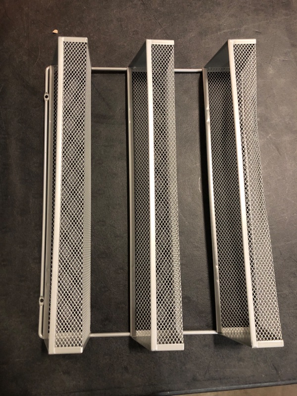 Photo 1 of Metal Mesh 3 Shelf Rack 2 Pack