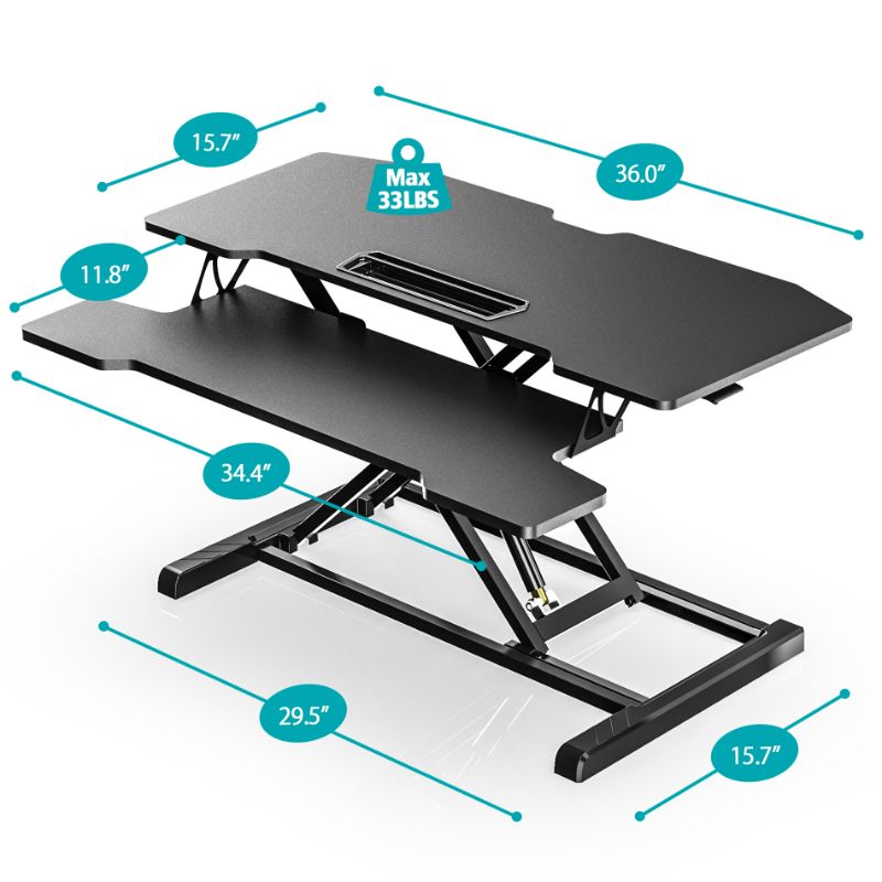 Photo 2 of FENGE 36 inch Standing Desk Stand Adjustable Sit to Stand Up Stand Cube Stand for Laptop Monitors