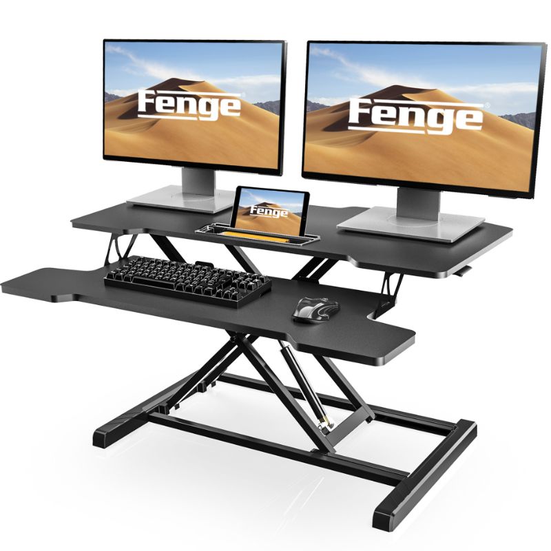 Photo 1 of FENGE 36 inch Standing Desk Stand Adjustable Sit to Stand Up Stand Cube Stand for Laptop Monitors