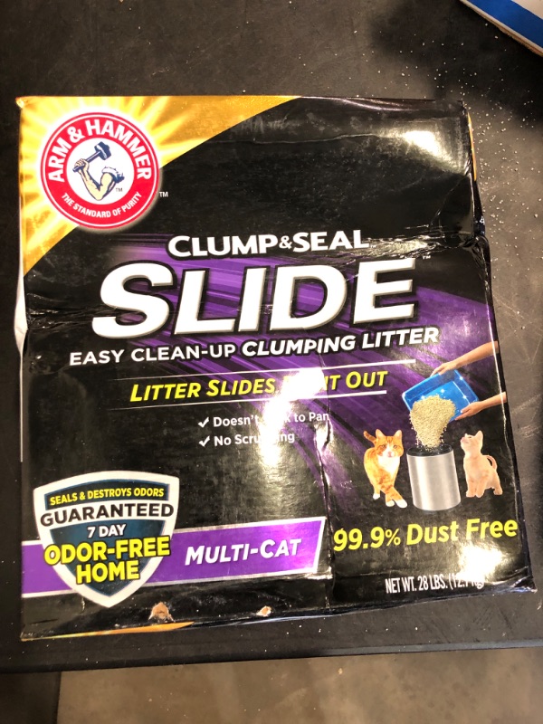 Photo 2 of Arm & Hammer SLIDE Easy Clean-Up Multi-Cat Clumping Cat Litter, 28lb
