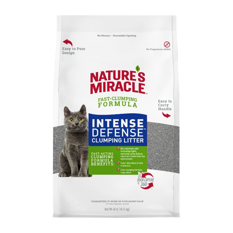 Photo 1 of Nature’s Miracle Intense Defense Odor Control Clumping Cat Litter 40 lb