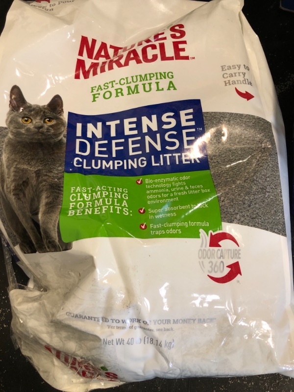 Photo 2 of Nature’s Miracle Intense Defense Odor Control Clumping Cat Litter 40 lb