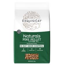 Photo 1 of ExquisiCat Naturals Multi-Cat Pine Pellet Cat Litter - Unscented, Low Dust, Low Tracking, Natural 40LB