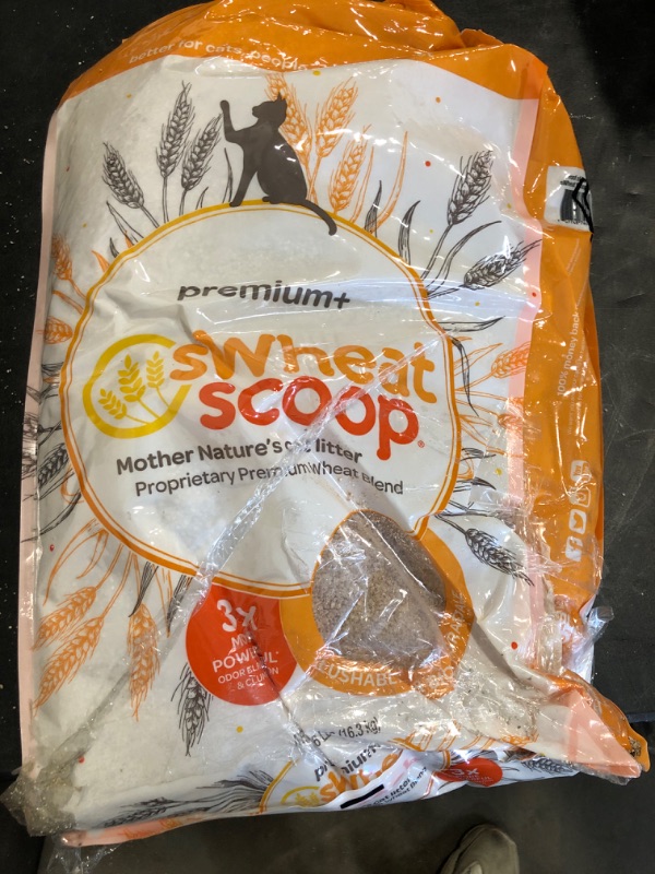 Photo 1 of sWheat Scoop Natural Wheat Cat Litter, Premium+, Strong Clumping and Odor Control, 36 Pound Bag