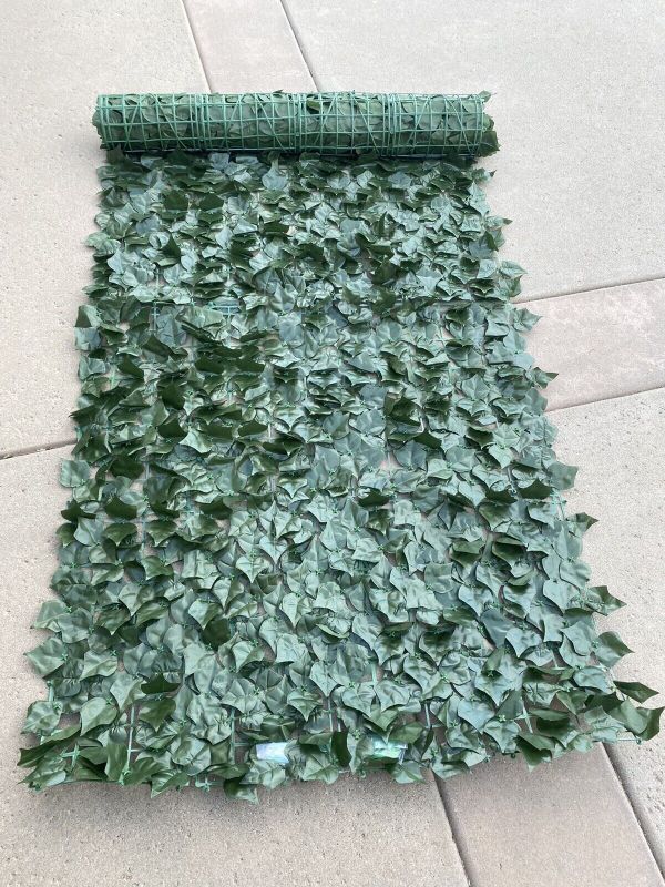 Photo 1 of Faux Ivy Leaf Privacy Trellis Fence Screen Artificial Hedge with tie wraps
