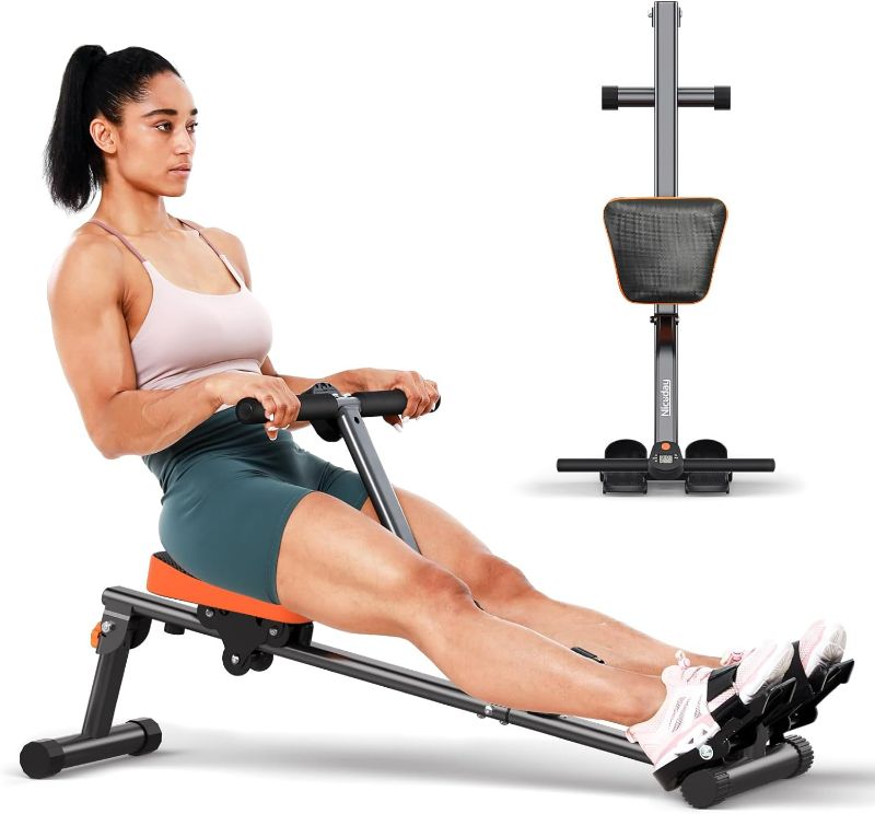 Photo 1 of Niceday Rowing Machine, Hydraulic Rower Machine with 16 Resistance Levels, 300LBS Loading Capacity