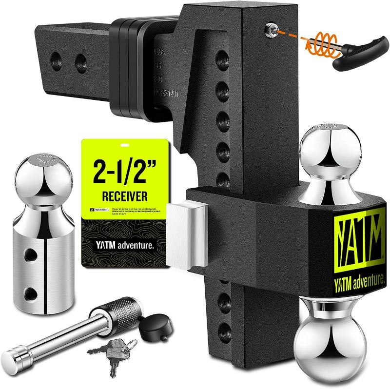 Photo 1 of YATM Adjustable Hitches Fits 2.5" Receiver,8" Drop/Rise, Replaces Tri Balls