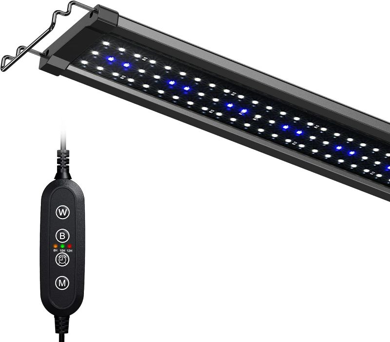 Photo 1 of NICREW ClassicLED Gen 2 Aquarium Light, 32 Watts, Dimmable LED Fish Tank Light with 2-Channel Control, White and Blue LEDs