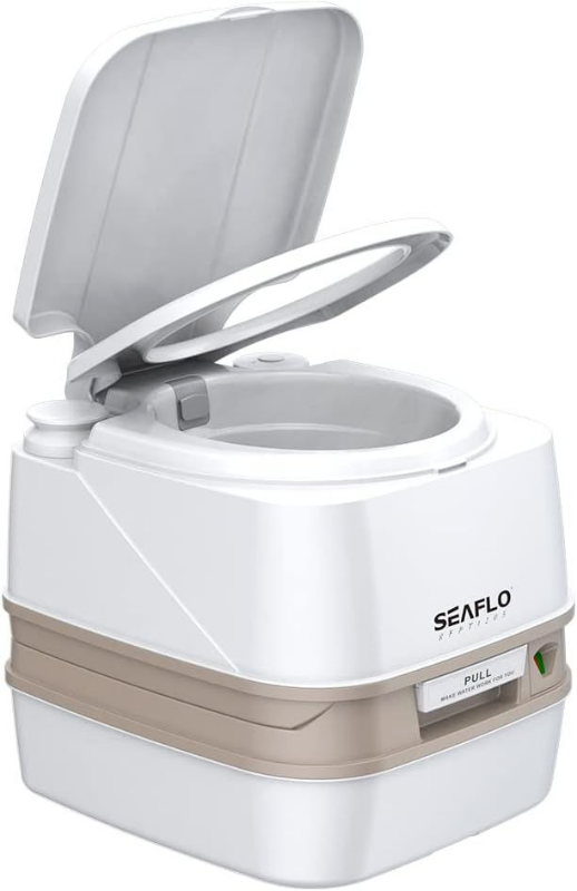 Photo 1 of SEAFLO Portable Toilet for RV, Boat, and 3.2 Gallon - White