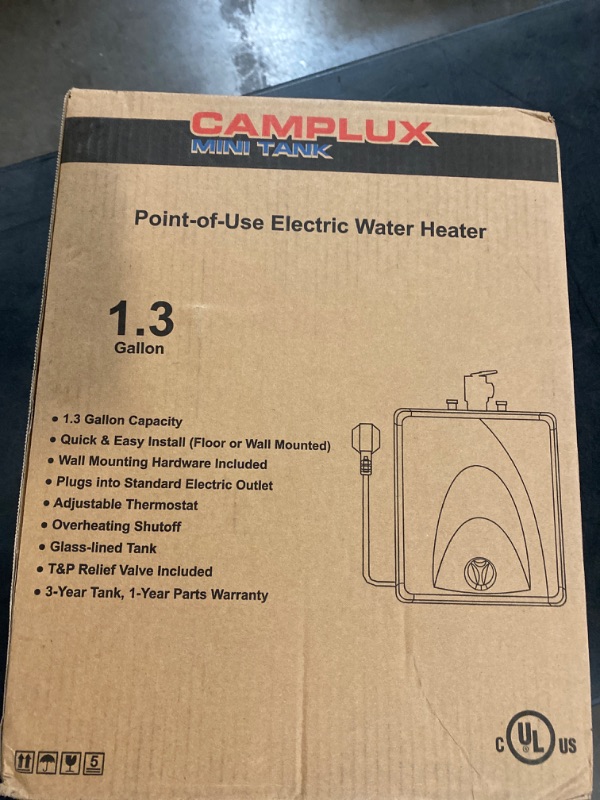 Photo 2 of Camplux Electric Water Heater 1.3 Gallon, Hot Water Heater with 43.3'' Cord Plug 1.3Gal
