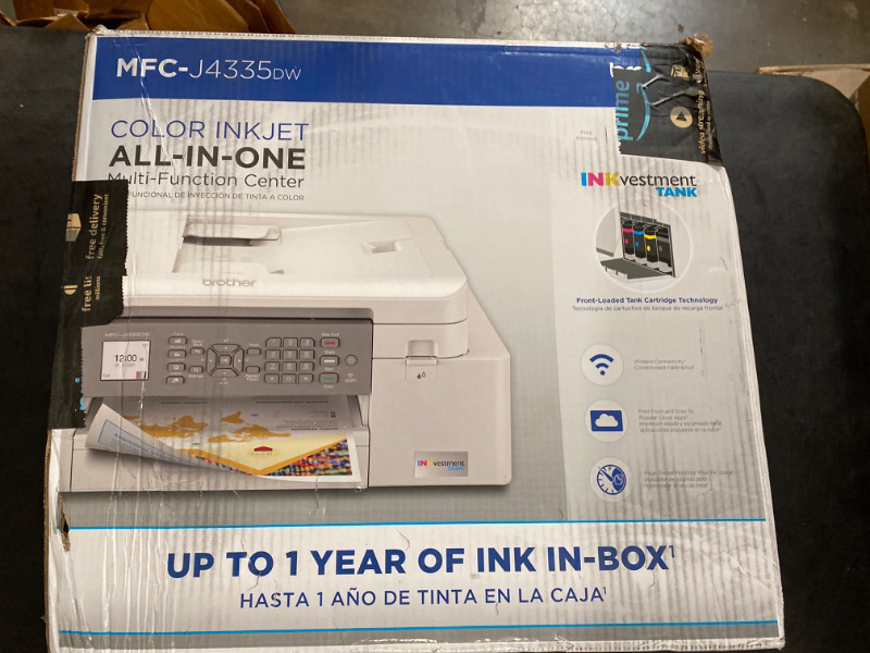 Photo 2 of Brother MFC-J4335DW INKvestment-Tank All-in-One Color Printer with Duplex and Wireless Printing Plus Up to 1-Year of Ink in-Box