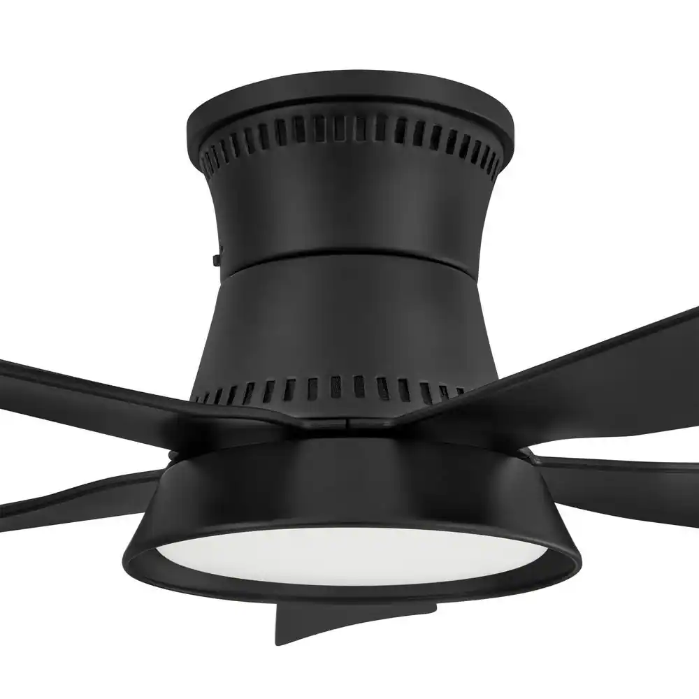Photo 2 of Hawkspur 52 in. Integrated LED CCT Indoor/Outdoor Matte Black Ceiling Fan with Light and Remote Control