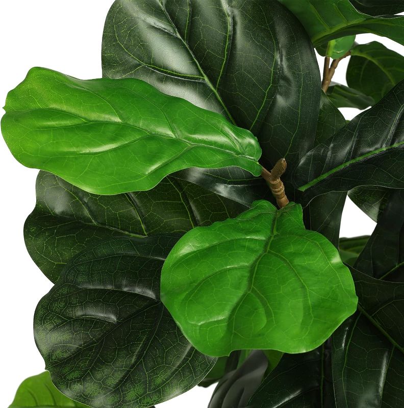 Photo 2 of VIAGDO Artificial Fiddle Leaf Fig Tree 6ft Tall 86 Decorative Faux Fiddle Leaves Fake Fig Silk Tree in Pot Artificial Tree for Home Office Living Room Bathroom Corner Decor Indoor