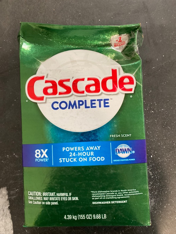 Photo 2 of Cascade Complete Powder Dishwasher Detergent, Fresh Scent (155 oz.) Fresh Scent 9.68 Pound (Pack of 1)