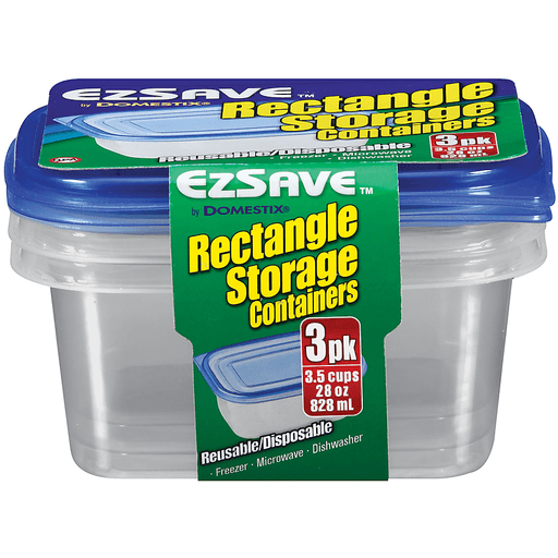 Photo 1 of EzSaves Rectangle Storage containers (2 pack) reusable/disposable PACK OF 12