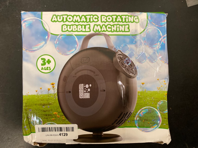 Photo 3 of Bubble Machine Automatic Bubble,Rotating 90°/360°,Rechargeable Bubble Maker, Outdoor Toys for Kids Gift Birthday Party Wedding,