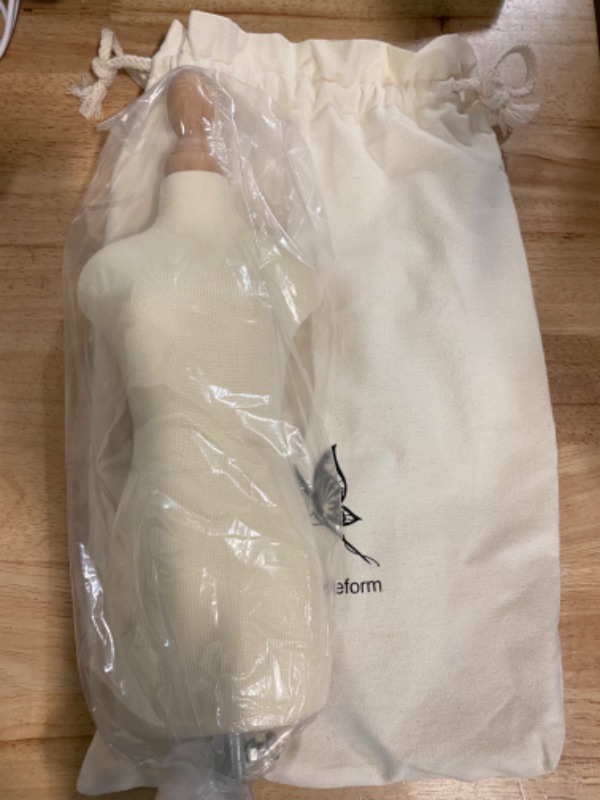 Photo 1 of lavandeform Female Dress Form Mannequin(Not Full Size Body Height 12.8 inch for Sewing, 1/3 Size Female Tailor Dressmaker Dummy for Pattern Making Fully Pinnable Mannequin with Wooden Stand (1/3)