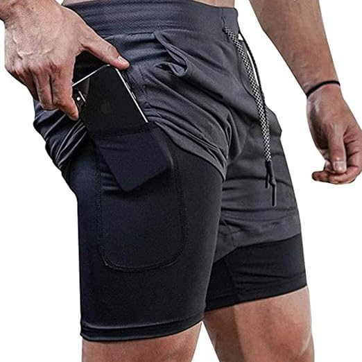 Photo 1 of Surenow Mens Running Shorts?Workout Running Shorts for Men?2-in-1 Stealth Shorts?7-Inch Gym Yoga Outdoor Sports Shorts size XXL