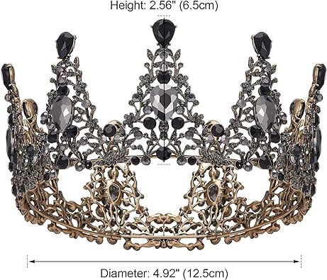 Photo 1 of  Baroque Crowns for Women Queen Crown Gothic Tiara Crystal Crown for Women Princess Tiara for Girls Vintage Tiara for Wedding Crown for Brides