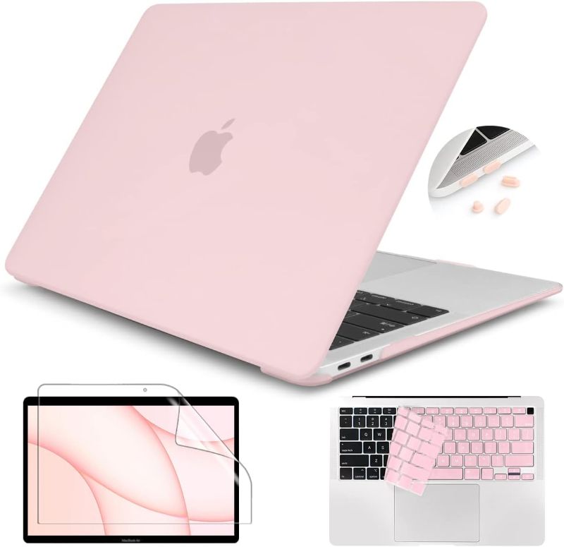 Photo 1 of Matte Hard Case Compatible with MacBook Air 13 inch Case A2337 A2179 A1932 with Retina Touch ID 2021 2020 2019 2018 Release with Keyboard Cover + Screen Protector + Dust Plug,Chalk Pink
Visit the Terye
