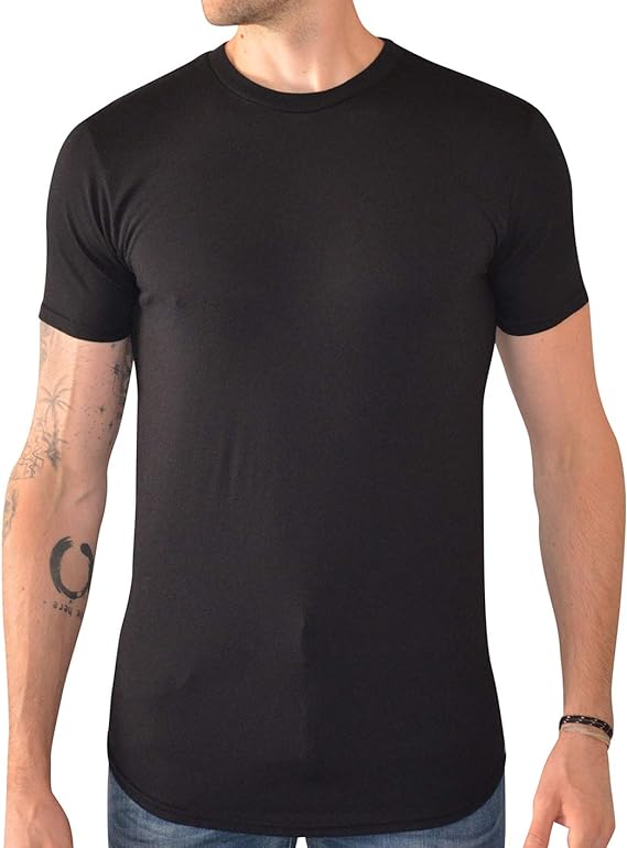 Photo 1 of Have It Tall Men's Curved Hem Long Drop Tail T Shirt- Size M tall 