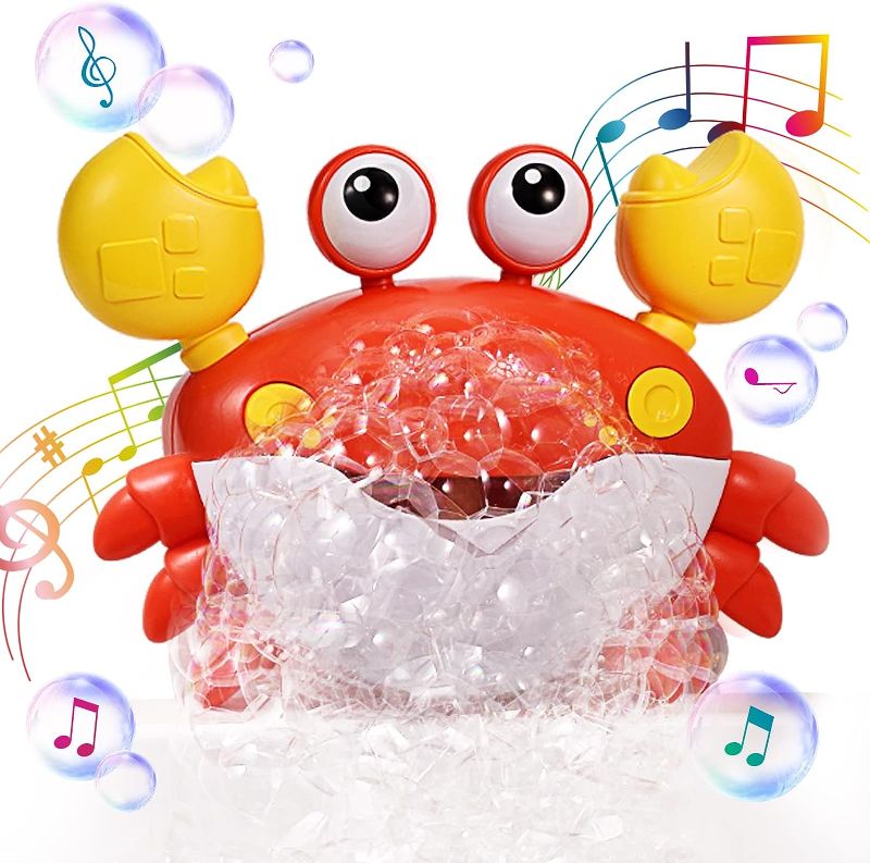 Photo 1 of Crab Bubble Bath Maker for The Bathtub,Blows Bubbles and Plays 12 Children’s Songs,Sing-Along Bath Bubble Machine Baby, Toddler Kids Toys Makes Great Gifts for 3 Years Girl Boy (Red)

