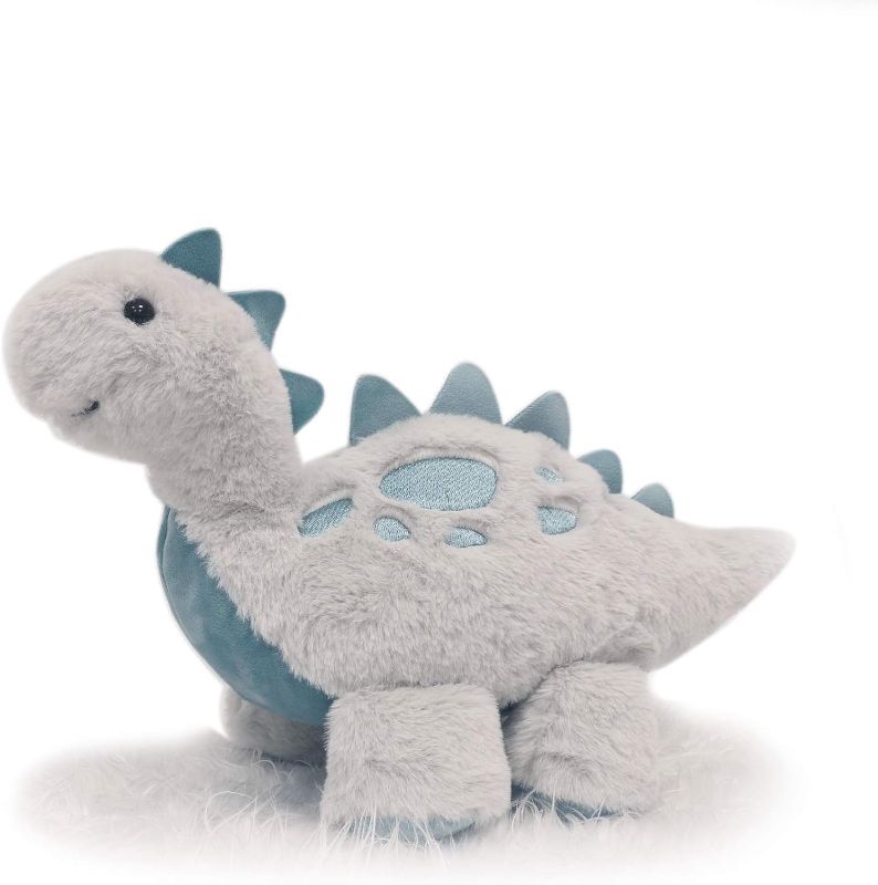 Photo 1 of Baby Dinosaur Bedtime Stuffed Animal Plush Toy 15", Stephan(Stegosaurus-Grey)