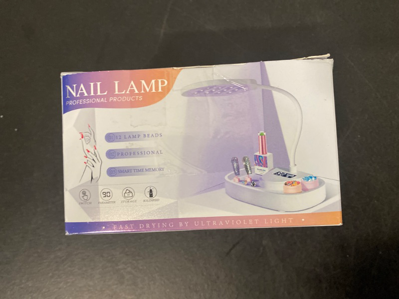 Photo 4 of LED Light Nail Lamp 12W Portable Gooseneck Lamp Gel Light Nail Dryer Gel Polish Light Professional Nail Light for Gel Nail (BB-White)