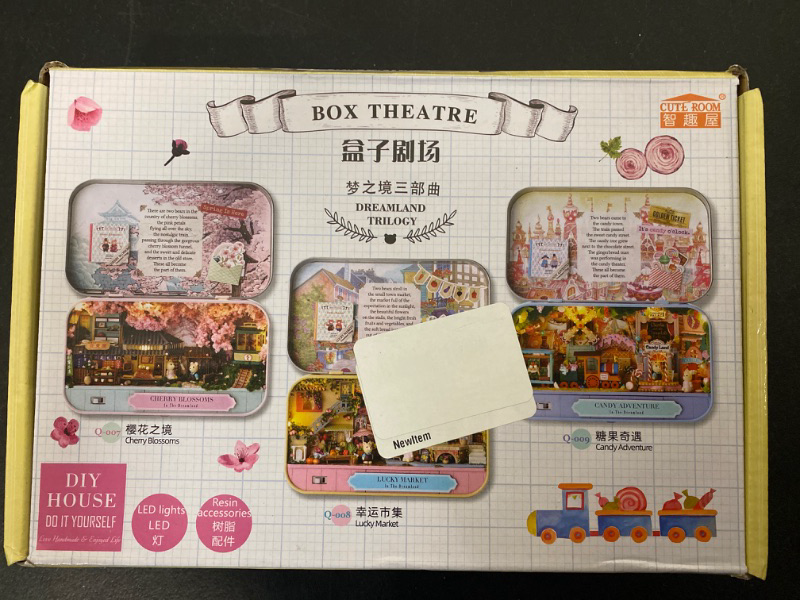 Photo 3 of Spilay Dollhouse Miniature with Furniture,DIY Dollhouse Kit Mini Iron Box Theater,1:24 Scale Creative Crafts Room Best Birthday Gift for Lover Adults and Teenagers Cherry Blossoms