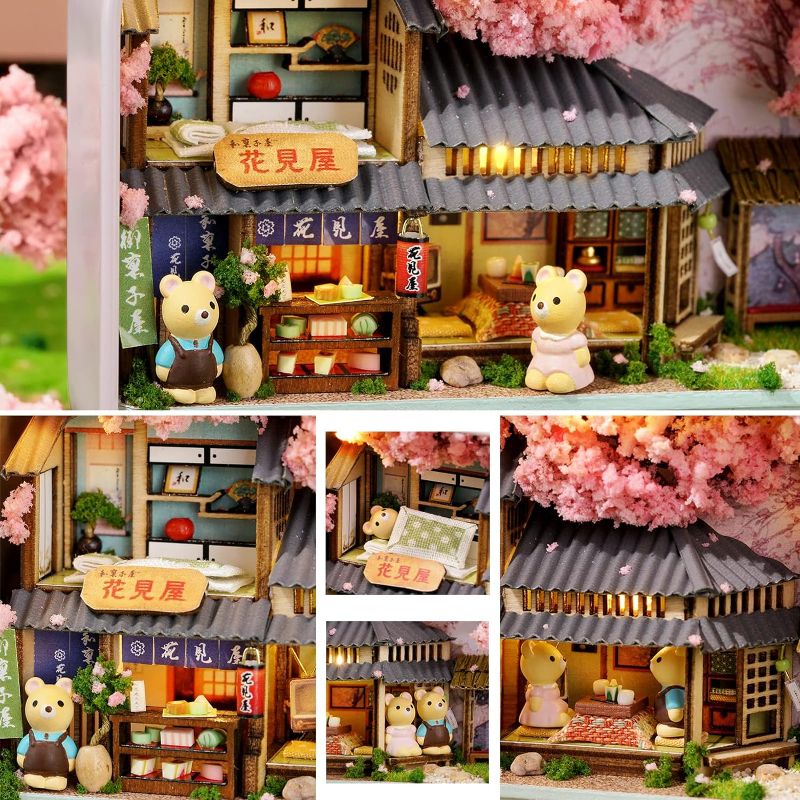 Photo 1 of Spilay Dollhouse Miniature with Furniture,DIY Dollhouse Kit Mini Iron Box Theater,1:24 Scale Creative Crafts Room Best Birthday Gift for Lover Adults and Teenagers Cherry Blossoms