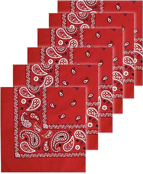 Photo 1 of ToBeInStyle Pack of 6 Unisex Cotton Graphic Bandanas