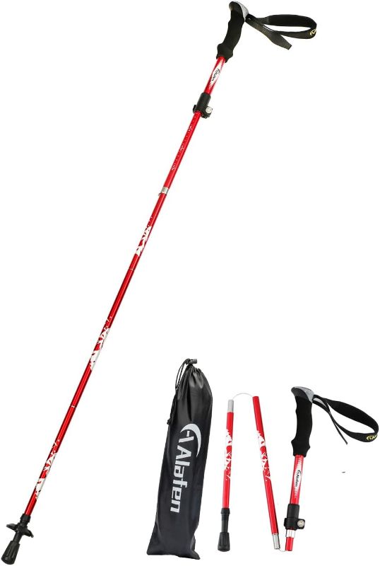 Photo 1 of A ALAFEN Aluminum Collapsible Ultralight Travel Trekking Hiking Pole for Men and Women
