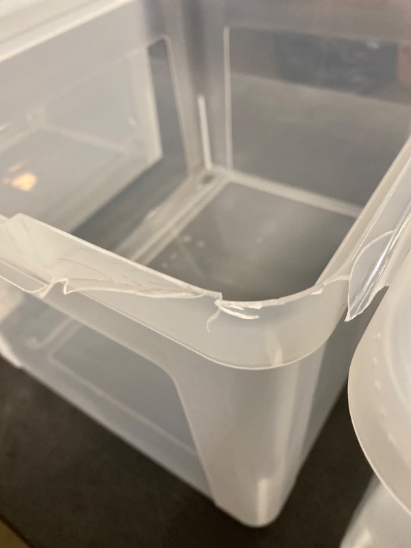 Photo 1 of Set of 4 Large Storage Bins with Lids - Versatile, Easy-to-Clean Organizers for Home, Office, and More