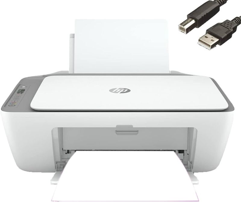 Photo 1 of HP DeskJet 2755e Wireless Color inkjet-printer, Print, scan, copy, Easy setup, Mobile printing, Best-for home, Instant Ink with HP+,white