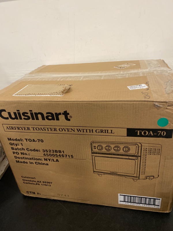 Photo 4 of Cuisinart Air Fryer + Convection Toaster Oven, 8-1 Oven with Bake, Grill, Broil & Warm Options, Stainless Steel, TOA-70 Convection Toaster Air Fryer Oven w/ Grill Stainless Steel