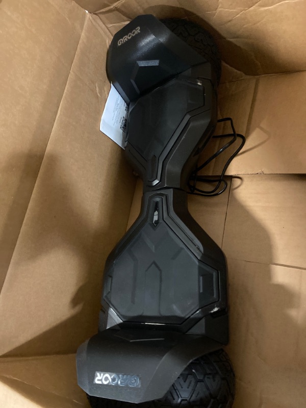 Photo 2 of Gyroor Warrior 8.5 inch All Terrain Off Road Hoverboard with Bluetooth Speakers and LED Lights, UL2272 Certified Self Balancing Scooter 1-black