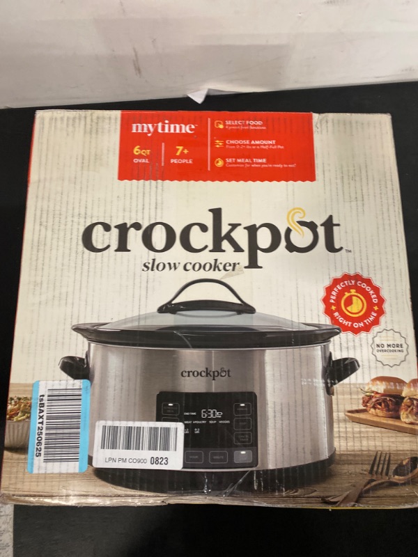 Photo 3 of Crock-pot 2137020 MyTime Technology, 6-Quart Programmable Slow Cooker, Stainless Steel