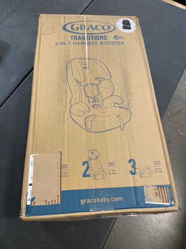 Photo 3 of Graco Tranzitions 3 in 1 Harness Booster Seat, Proof Tranzitions Black
