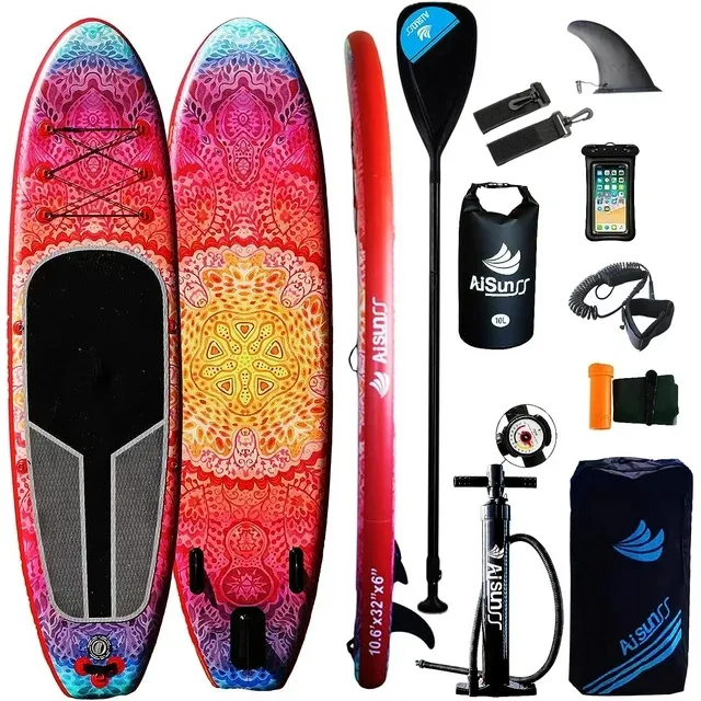 Photo 1 of AISUNSS Paddle Board 10ft Inflatable Stand up Paddle Board, with Premium SUP & Backpack Accessories