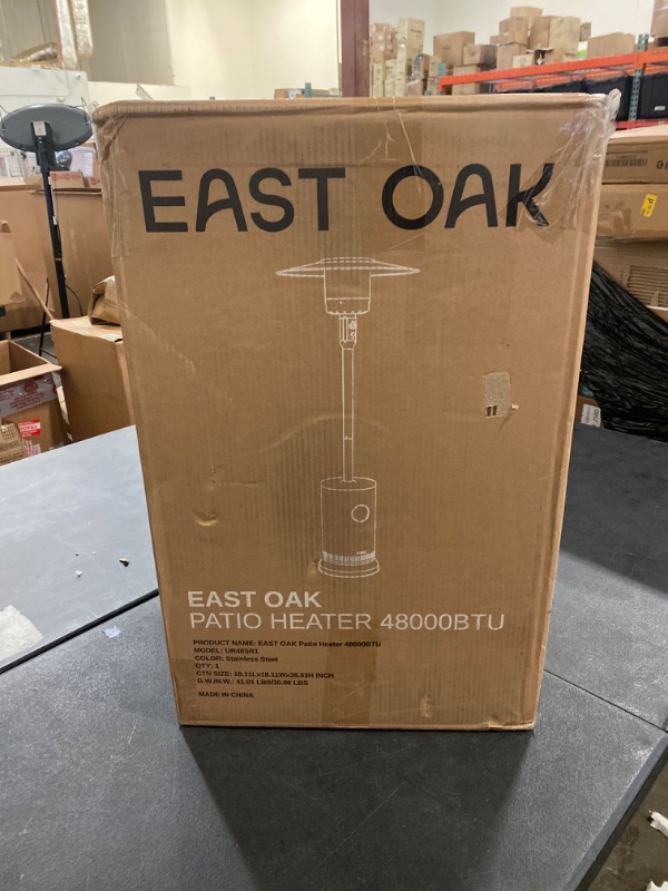 Photo 3 of EAST OAK 48,000 BTU Patio Heater for Outdoor Use With Round Table Design, Double-Layer Stainless Steel Burner and Wheels, Outdoor Patio Heater for Home and Commercial, Stainless Steel
