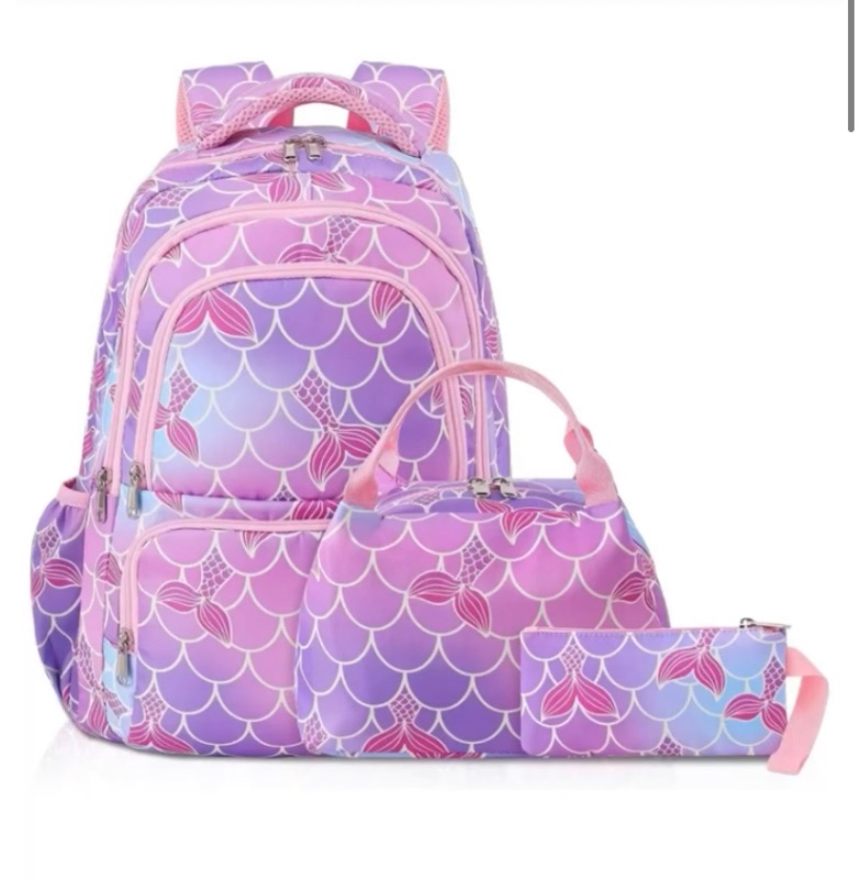 Photo 1 of Mermaid Backpack Rainbow Backpack Unicorn Backpack Tie Dye Backpack for Boys Girly Backpack