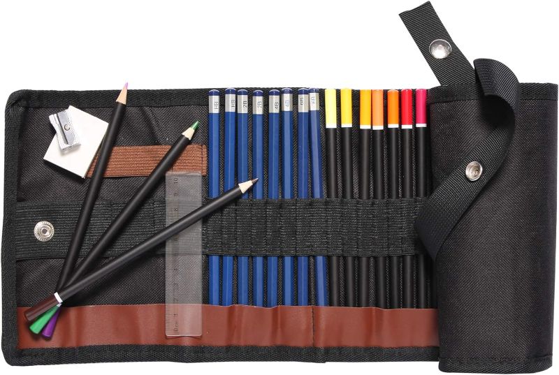 Photo 2 of ARTISTIK Colored Pencil Set - (47 Pieces) Vivid 3.5 mm Artist Grade Drawing & Sketching Colored Pencils for Adults Coloring Books, Watercolor, Professional Sketching Pencils and Travel Wrap Case