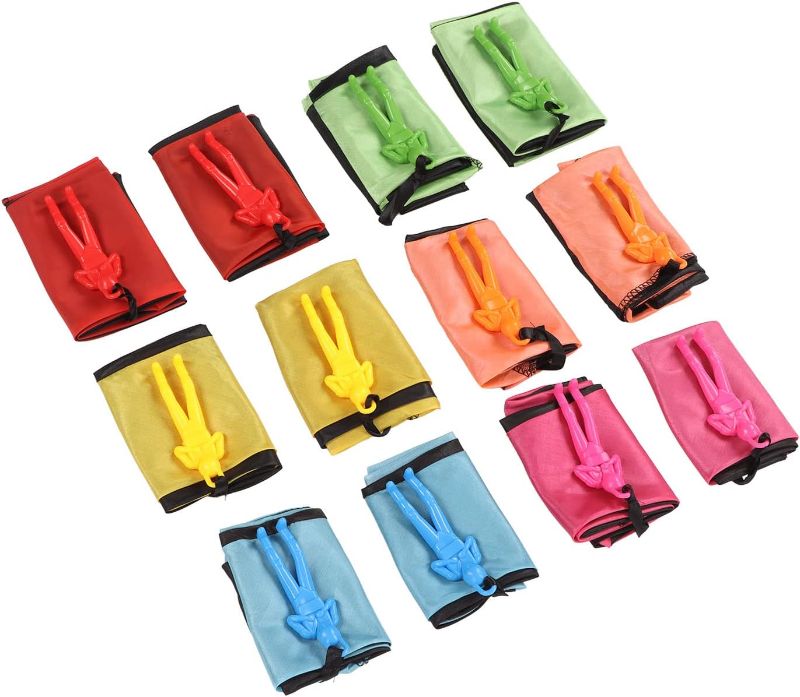Photo 1 of Syrisora 12pcs Parachute Toys for Kids Development Coordination Safety Recyclable Flying Parachute Toys for Outdoor Backyard