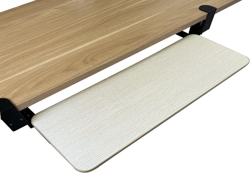 Photo 1 of Keyboard Tray Under Desk - Adjustable Ergonomic Sliding Tray, 34.3 (Including Clamps) x 10 inch Large Slide-Out Platform Computer Drawer, Up to 3.1" Thick by TORRAINAKE