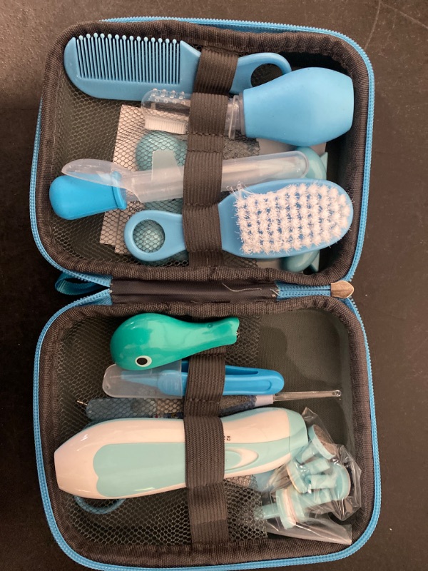Photo 2 of Baby Healthcare and Grooming Kit, Portable Baby Safety Care Set, Baby Essentials kit for Newborn (Blue 26 in 1)