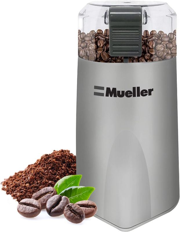 Photo 1 of Mueller Austria HyperGrind Precision Electric Spice/Coffee Grinder Mill with Large Grinding Capacity and Powerful Motor also for Spices, Herbs, Nuts, Grains, Grey