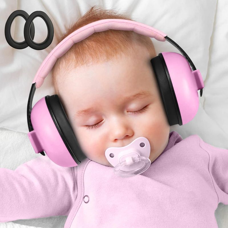Photo 1 of Baby Noise Cancelling Headphones, Toddler Ear Protection (0-3 Years),Baby Plane Travel Essentials,Newborns Sound Proof Ear Muffs for Flying,Infant Airplane Must Have Accessories for Hearing Protection